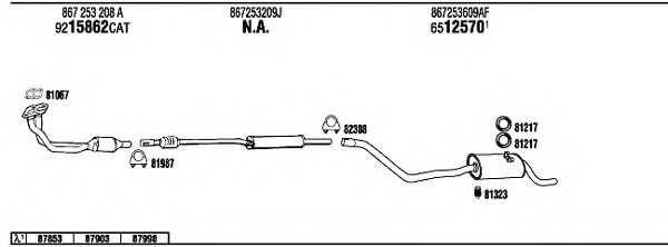 WALKER VW20058 Exhaust System